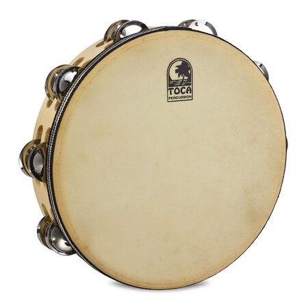 Toca 9 in. Players Series Single Row Wood Tambourine with Head T1090H